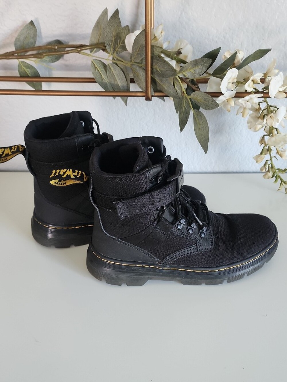 Dr. Martens Black Tactical Lace-Up Boots with Ankle Strap - Picture 4 of 13